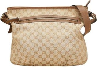 Gucci Pre-owned Cross Body Bags, female, Beige, Size: ONE SIZE Pre-owned Vintage Shoulder Bag