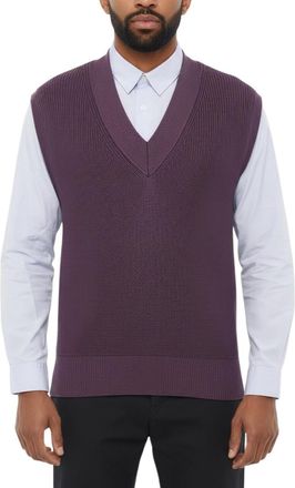 Pantaloni Torino Purple Sleeveless V Neck Sweater