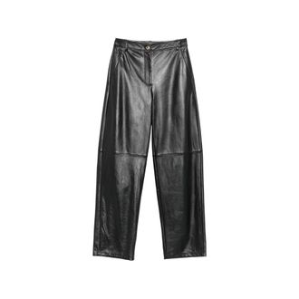 Max Mara Legno Wide-leg Leather Trousers