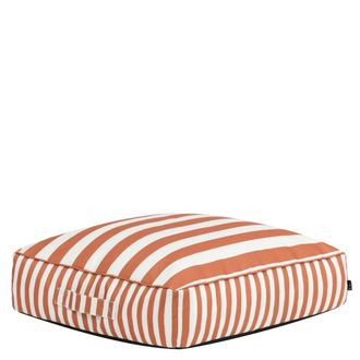 Icon Brand Puf coj&iacute;n de suelo de exterior en tejido a rayas, terracota
