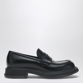 Gucci Black leather loafer with logo