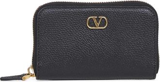 Valentino Garavani VLogo Signature Portemonnee - Dames - Portefeuilles - Zwart - ONE Size - Leer - Accessoires