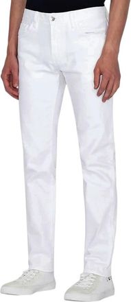 A|X Armani Exchange Slim-fit Pantalon - Heren - Slim Fit Broeken - Wit - W28 - Katoen - Broeken
