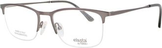 Elasta Mens Grey Rectangular Eyeglass Frames E-7253