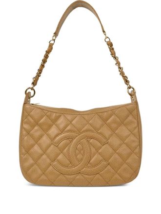 Chanel 2002-2003 gewatteerde schoudertas - Beige