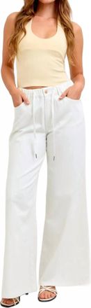 Judy Blue High Waist Palazzo Pants In White