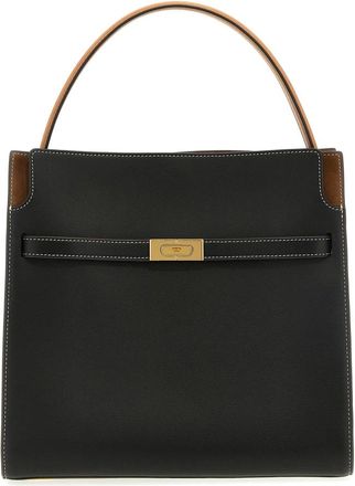 Tory Burch Tassen, Dames, Zwart, ONE Size, Leer, Lee Radziwill Double Bag