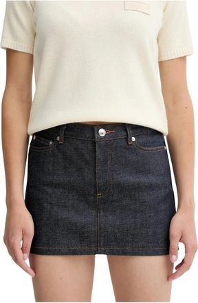 A.P.C. Minirok - Dames - Spijkerrokken - Blauw - L - Katoen - Rokken