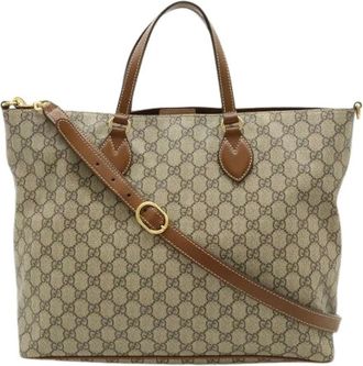 Gucci Pre-owned Tote Bags, female, Beige, Size: ONE SIZE Pre-owned Plastic Tote Bag