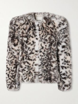 Isabel Marant Giacca In Peluche Leopardato Bahria - Stampa animalier