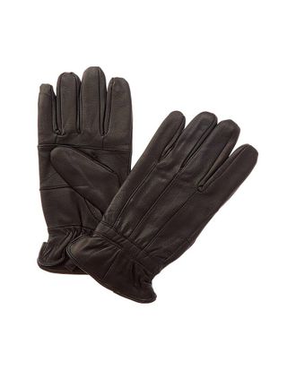 Surell Accessories Pieced Leather Gloves