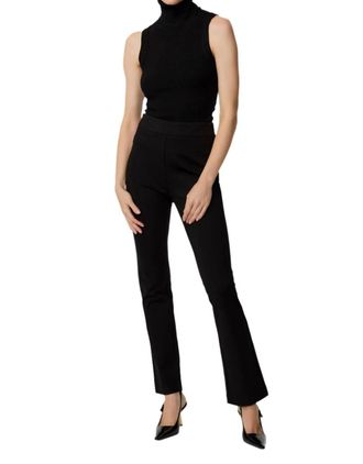 Toccin Claire Ponte Cigarette Pant In Jet Black