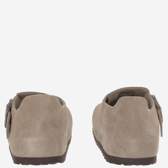 Birkenstock Unisex Mules London Suede Taupe Leather Sandal