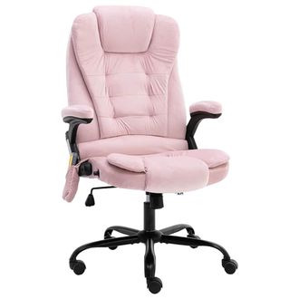 vidaXL Sill&oacute;n De Oficina De Masaje Terciopelo Rosa Vidaxl