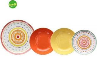 Tognana Servizio Piatti 18 Pezzi Aruba Porcellana Multicolor