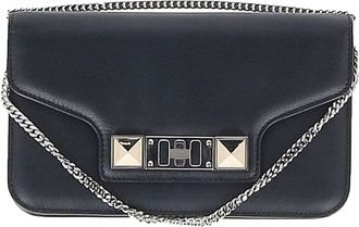 Proenza Schouler Pre-owned Womens PS11 Wallet on a Chain Bag in Black Calfskin Leather - One Size