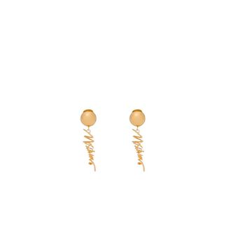 Moschino Metalen Clip-On Oorbellen - Dames - Oorbellen - Geel - ONE Size - Accessoires