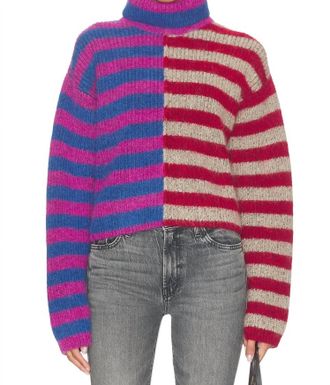 Mother Half Hickey Jumper In Split Personality