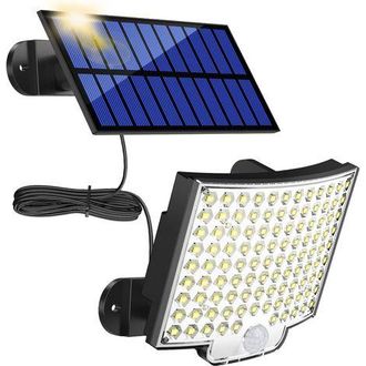 OEM Luces Solares Para Exteriores, 106 Led, Con Sensor De Movimiento, Resistente Al Agua Ip65, &Aacute;ngulo De Haz De 120&deg;, Aplique Solar Para Jard&iacute;n Con Cable 