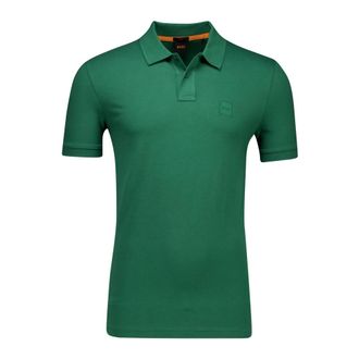 HUGO BOSS Short sleeve green polo shirt