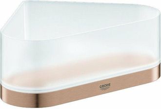 GROHE Estante De Ducha De Esquina Selection Con Soporte De Oro Rosa Brillante Cepillado