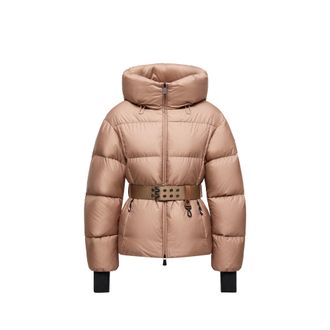 Moncler Moncler Nisene Hooded Short Down Jacket, Women, Pink, Size: 0