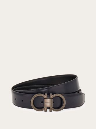 Ferragamo Men Reversible and adjustable Gancini belt Blue