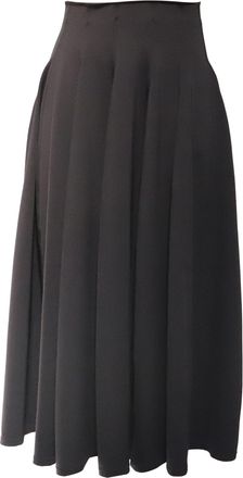 Ulla Johnson Rea High Waist Midi Skirt in Black Polyamide