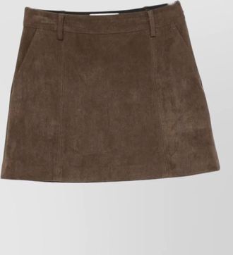 Dunst suede-effect mini skirt