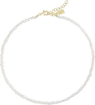 Electric Picks 14K Plated 2Mm Pearl Tidal Necklace