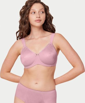 Triumph Minimizer-BH TRIUMPH Essential Minimizer, Damen, Gr. 70, Cup C, rosa (orchid), Obermaterial: 71% Polyamid, 29% Elasthan, gemustert, leicht gl&auml;nzend, u