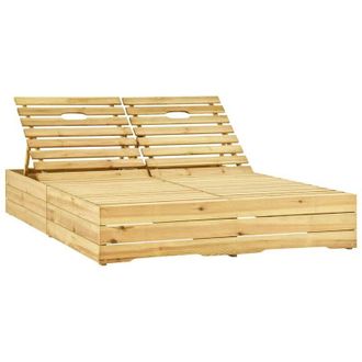 vidaXL Vidaxl - Tumbona Doble De Madera De Pino Impregnada Verde