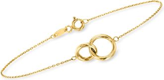 RS Pure by Ross-Simons 14kt Yellow Gold Circle Bracelet