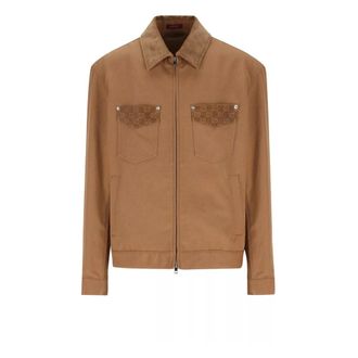 Gucci SPW Jacket Heavy Cotton Canvas - male - Gucci - Light Jackets - Brown - M - Jackets