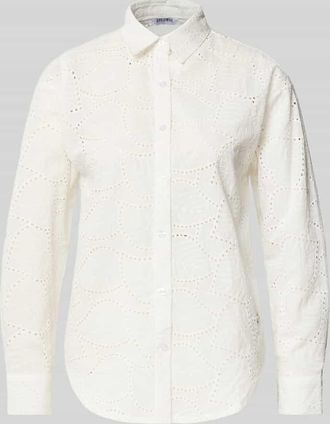 Zabaione Regular Fit Hemdbluse mit Lochstickerei Modell Ha44zel in Offwhite, Gr&ouml;&szlig;e L