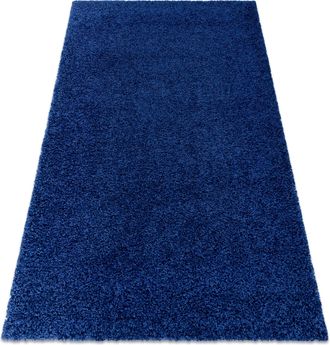 RugsX Alfombra Soffi Shaggy 5cm Azul Oscuro Blue 200x290 Cm