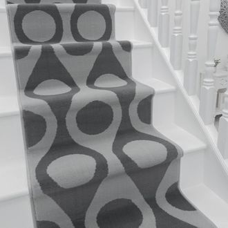 Runrug Stair Runner Carpet for Staircases - Soft & Comfy, 9mm - Pop in Grey | Size: 60 cm x 600 cm