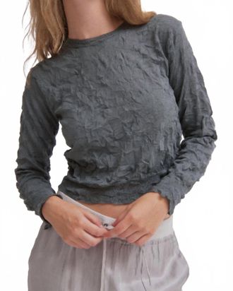 Sayaka Davis Crinkled Pullover Sweater In Steel