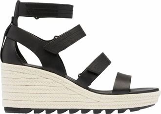 Sorel Womens Cameron Multistrap Wedge Sandal In Black