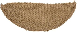 Bloomingville Felpudo en forma de media luna de fibras retorcidas beige 120x40