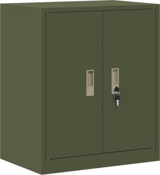 vidaXL Armario De Almacenamiento Verde Oliva 60 X 40 X 70 Cm Acero Vidaxl