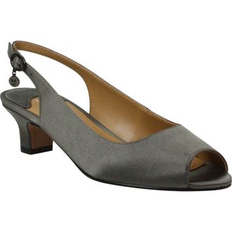 J. Rene&eacute; Jenvey Slingback Sandal in Dark Gray at Nordstrom, Size 10.5