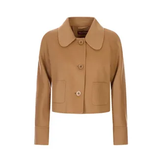 Max Mara Light Jackets, female, Brown, Size: 2XS Trionfo Jacket
