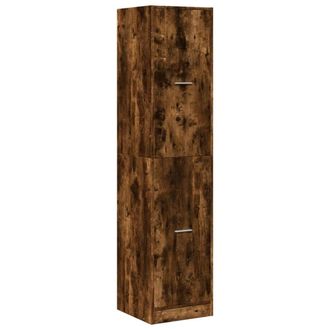 Berkfield Home Elegant Apothecary Cabinet&not;Smoked Oak 40x41x174.5 cm Engineered Wood in Brown