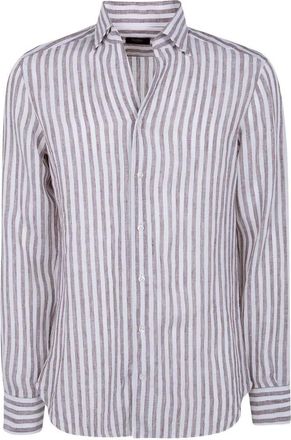 Barba Classic Linen Stripes Shirt