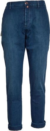 Jacob Cohen Slim-fit Jeans - Heren - Slim Fit Jeans - Blauw - W36 - Leer - Jeans