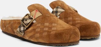 Burberry Urchin shearling-lined suede clogs