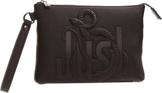 Roberto Cavalli Bolso con logo en relieve - Bags - Hombre - Negro - ONE SIZE