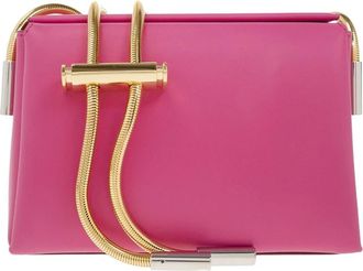 Marni Schoudertas met Logo - Dames - Schoudertassen - Roze - ONE Size - Leer - Tassen