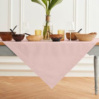 Solino Home Cotton Linen Table Throw - Dru, 52 x 52, 52 x 52 in Pink at Nordstrom, Size Small